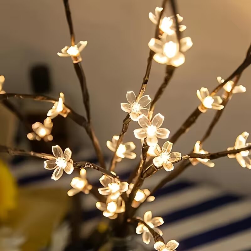 1/2PC 20LED Cherry Blossom Tre - đánh giá và giá Desk Setup Lamp