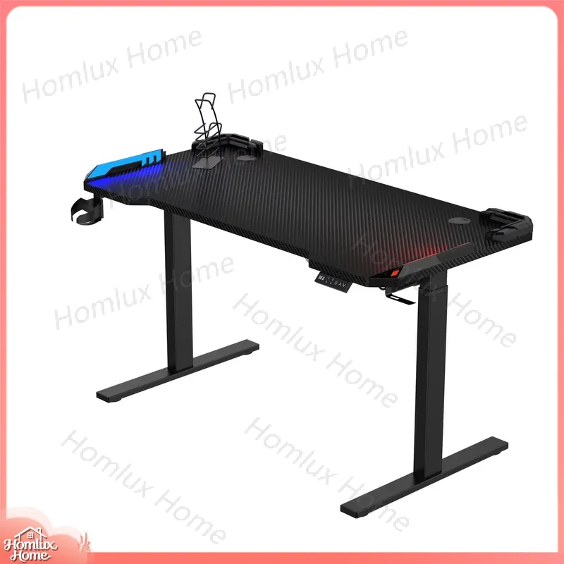 Custom Adjustable RGB LED Desk - đánh giá và giá Desk Setup L Shaped